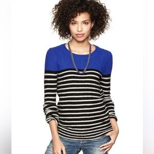 Gap Blue and Black Striped Sweater women’s size small